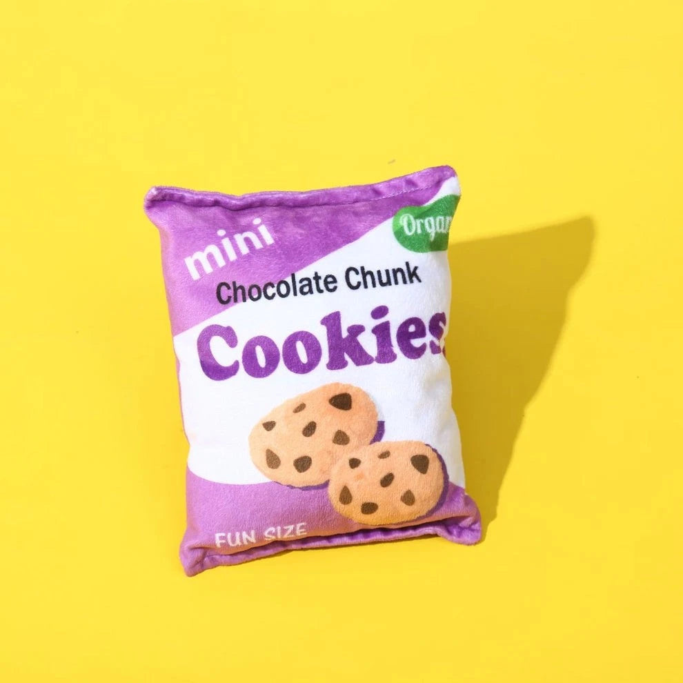 PETKIN BAG OF COOKIES DOG TOY CHOCOLATE CHUNK