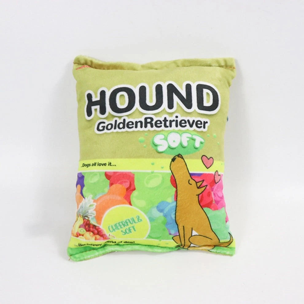 PETKIN DOG TOY BAG OF CANDY HOUND GOLDEN RETRIEVER