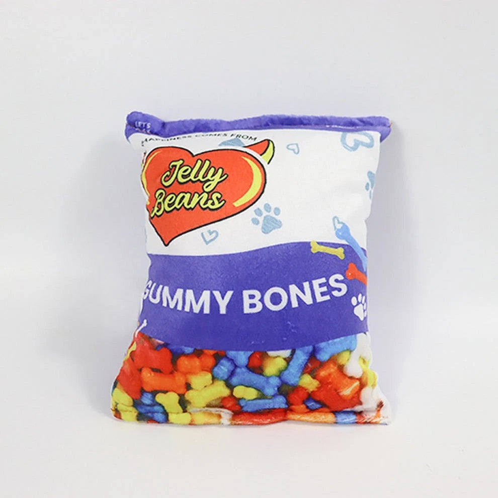 PETKIN DOG TOY JELLY BEAN GUMMY BONES
